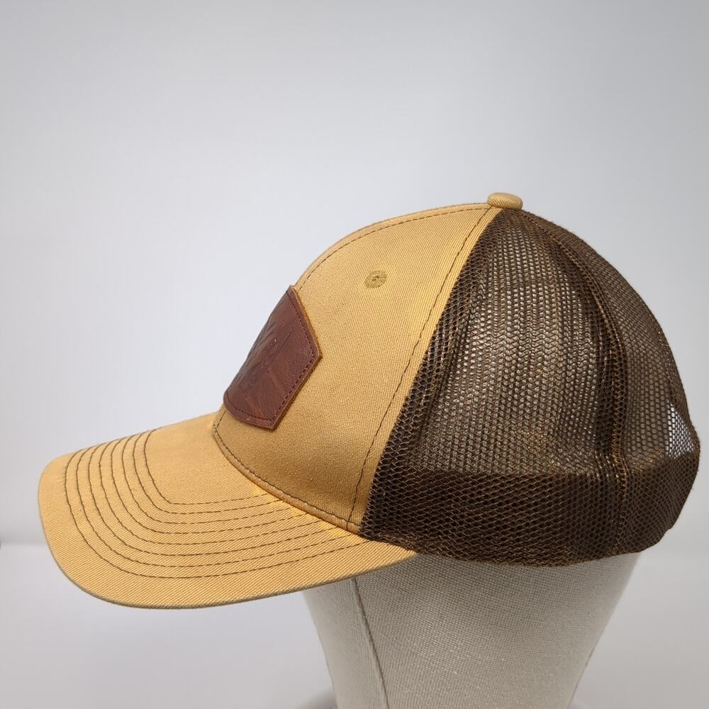 Vortex Patch Logo Snapback Trucker Hat Brown One … - image 3